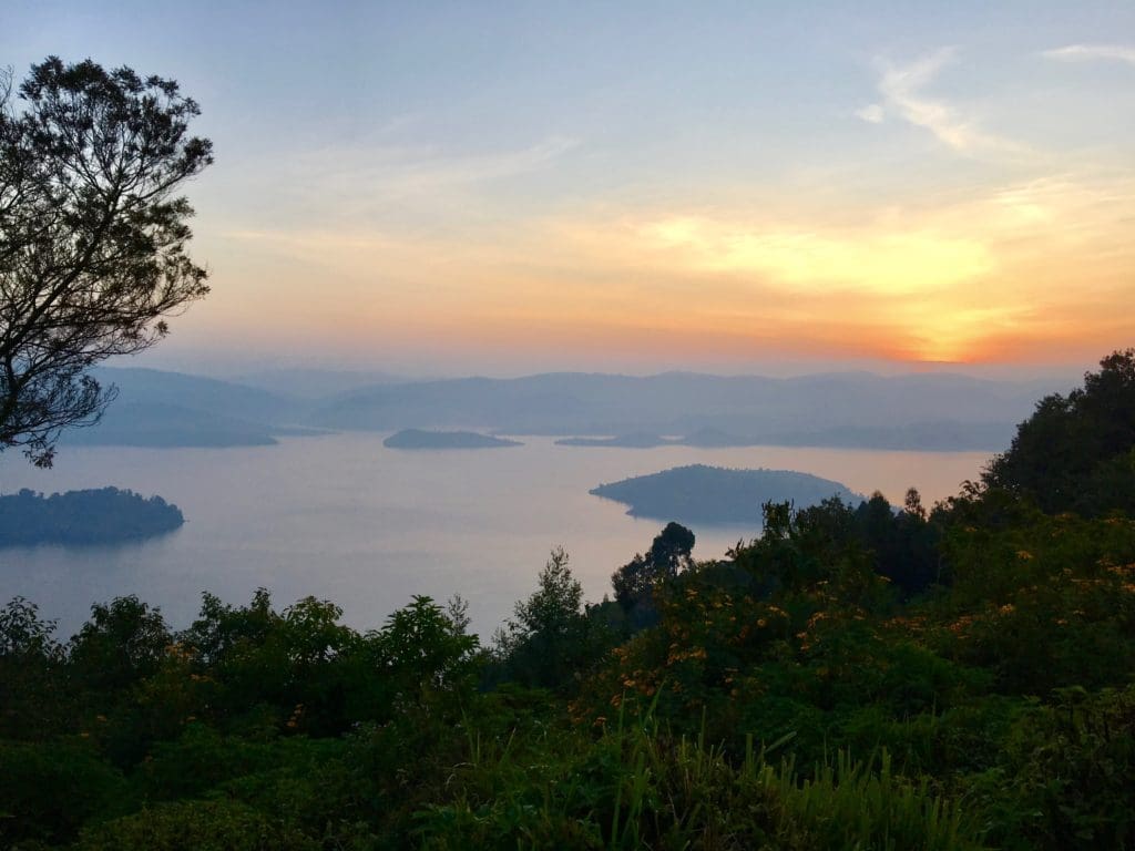 Lake Burera near Volcanoes National Park in Rwanda