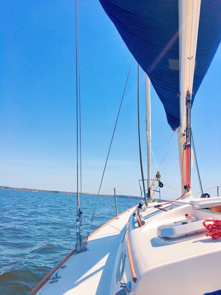 sailing on the Miles River in Chesapeake Bay