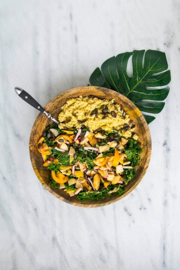 meal prep for the week includes vegetable and grain bowls