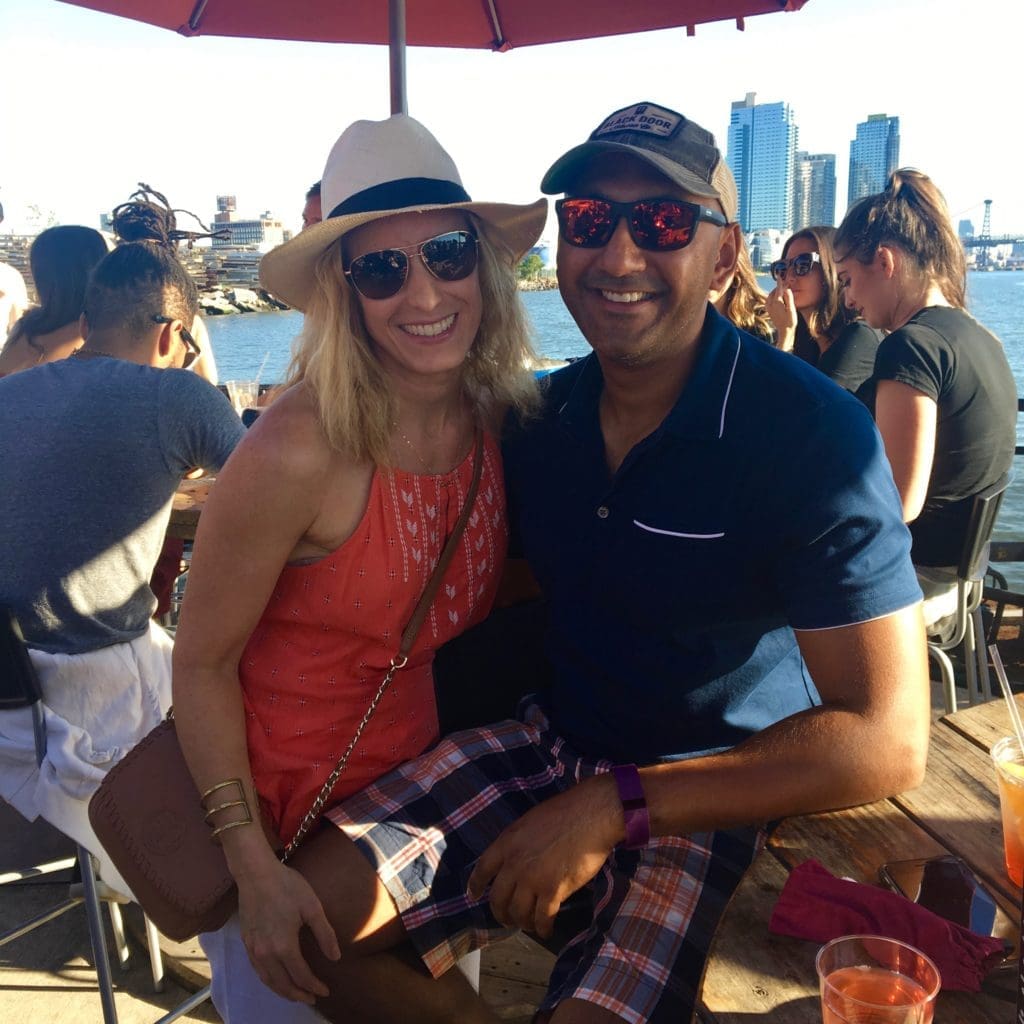 Merry Lerner and her husband at The Brooklyn Barge in Greenpoint, Brooklyn