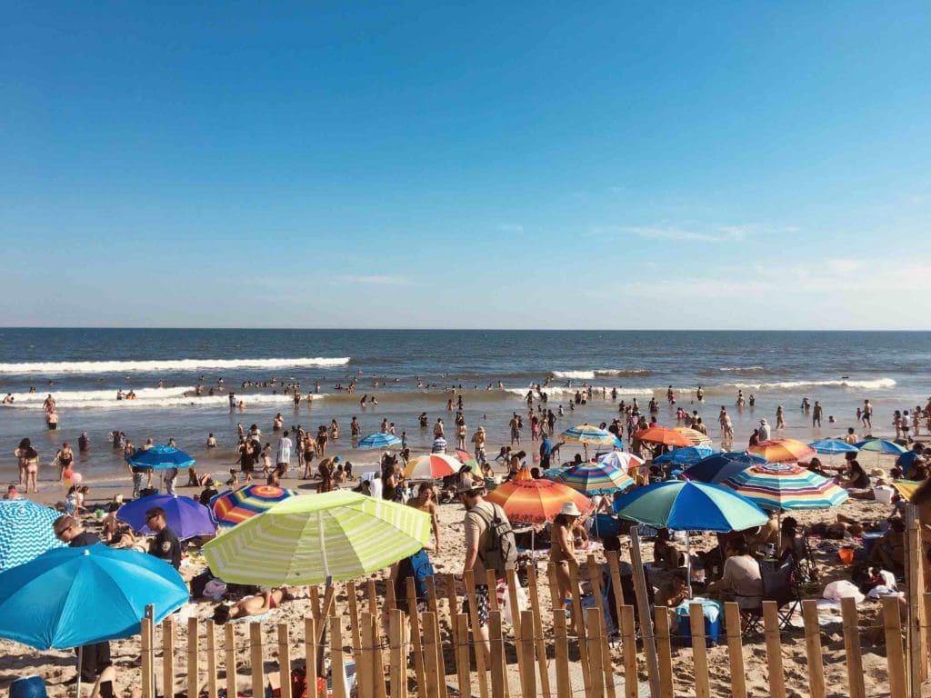 Crowded-beach-at-the-rockaways-2019